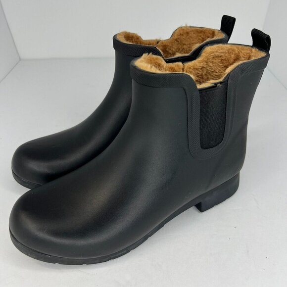 Chooka Womens Black Ridge Chelsea Boots Solid Pull-On Waterproof Solid Size 9 - Picture 1 of 10